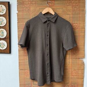 Kenneth Cole Brown Casual Button Down Shirt